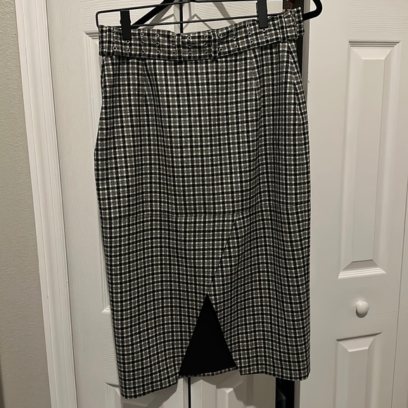 Altuzarra Black and White Checkered Pencil Skirt - Size 38 (US 6) - Picture 4 of 6